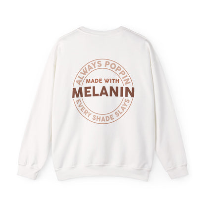 Made With Melanin (Adult Unisex Crewneck Sweatshirt)