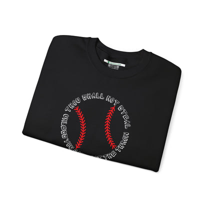 Thou Shall Not Steal Baseball (Adult Unisex Crewneck Sweatshirt)