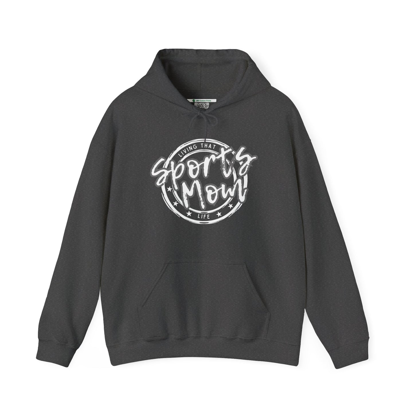 Sports Mom -- Gray Font (Adult Unisex Hooded Sweatshirt)