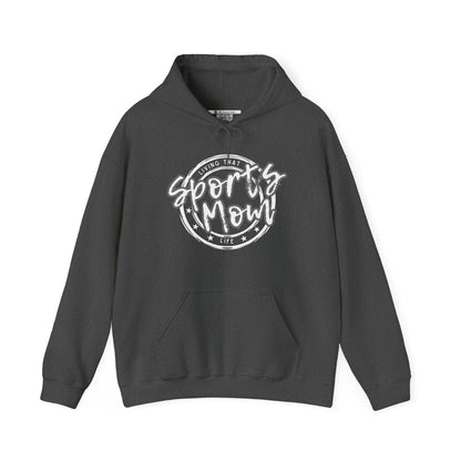 Sports Mom -- Gray Font (Adult Unisex Hooded Sweatshirt)