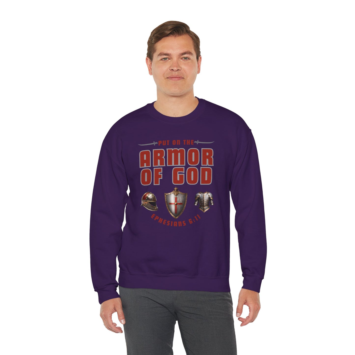 Armor Of God (Adult Unisex Crewneck Sweatshirt)