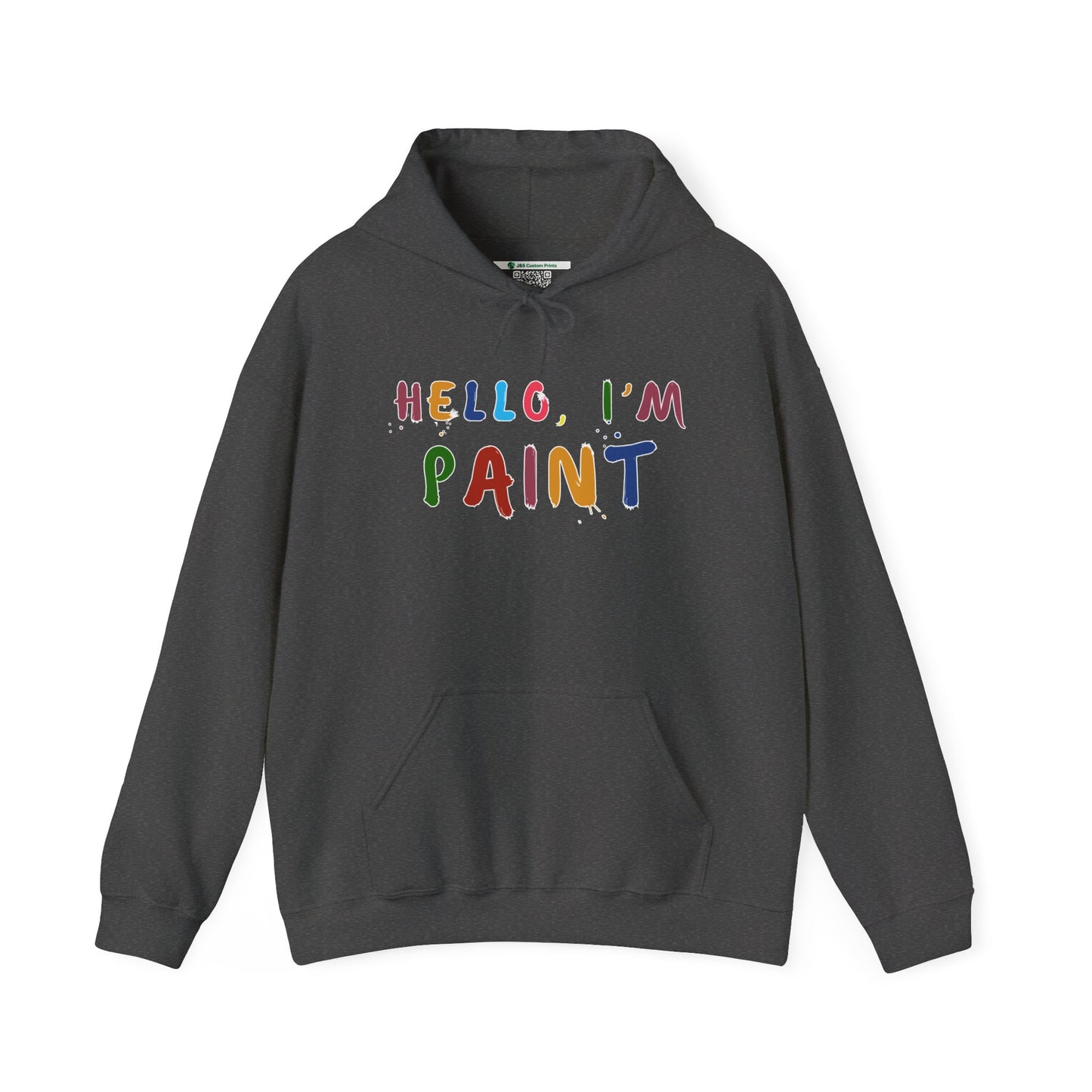 Matching Couple's Set -- Hello, I'm Paint (Adult Unisex Hooded Sweatshirt)