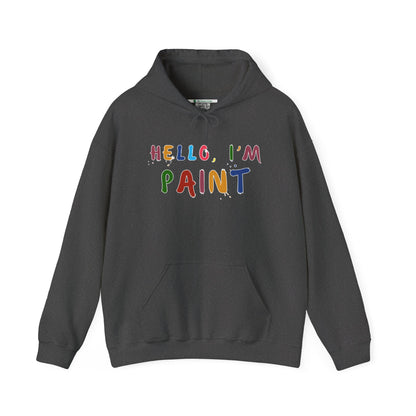 Matching Couple's Set -- Hello, I'm Paint (Adult Unisex Hooded Sweatshirt)