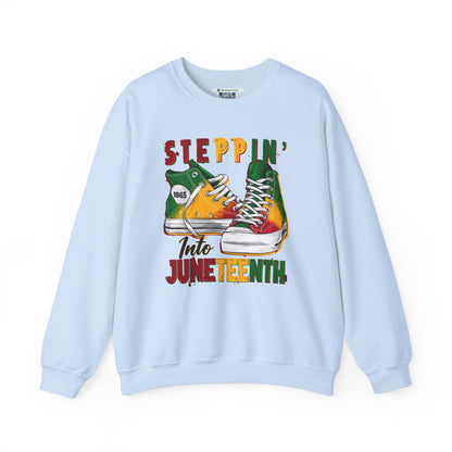 Steppin' Into Juneteenth (Adult Unisex Crewneck Sweatshirt)