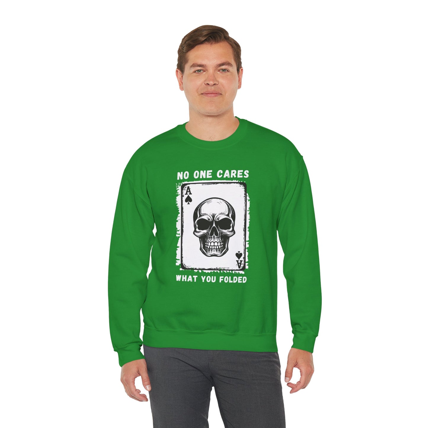 No One Cares What You Folded (Adult Unisex Crewneck Sweatshirt)