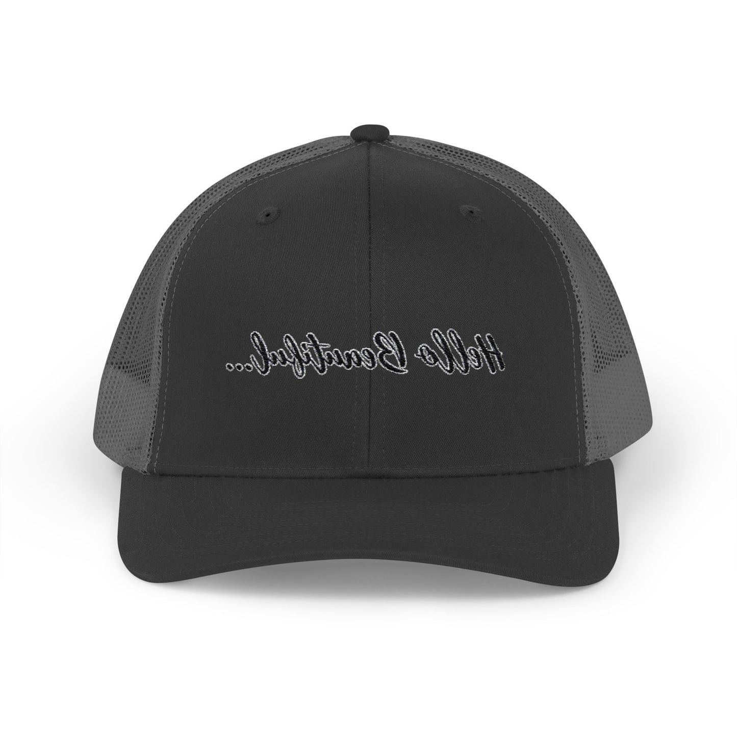 Mirror Message -- Hello Beautiful (Embroidered Snapback Trucker Hat)