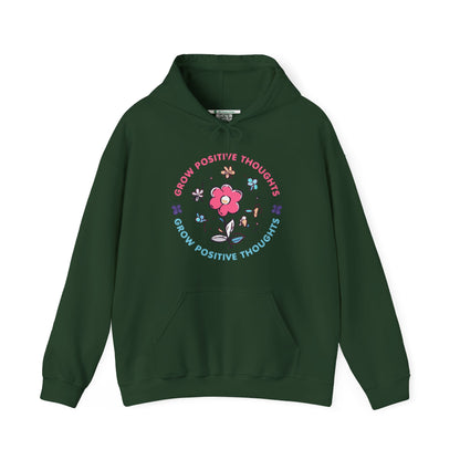 Grow Positive Thoughts (Adult Unisex Hooded Sweatshirt)