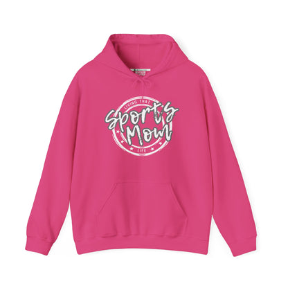 Sports Mom -- Gray Font (Adult Unisex Hooded Sweatshirt)