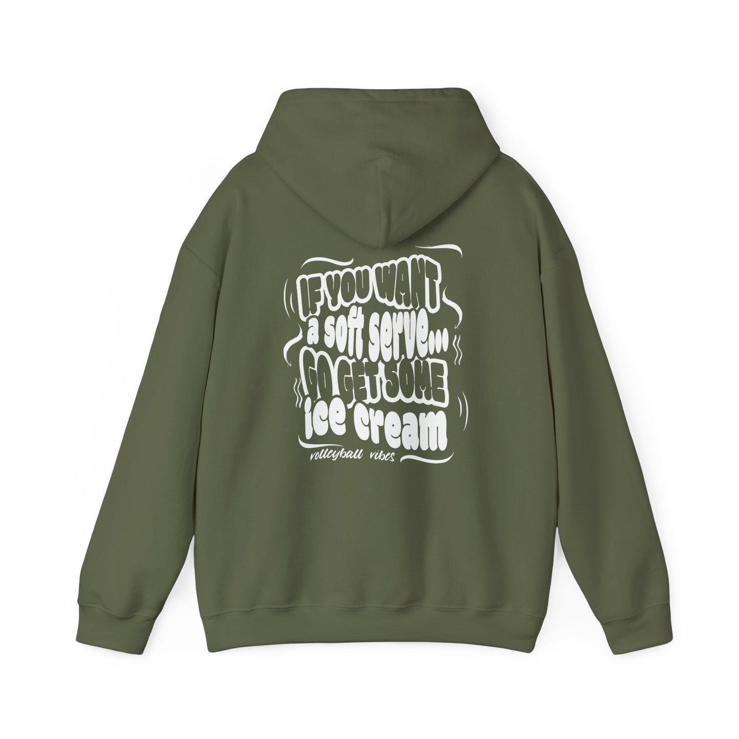 Volleyball Soft Serve (Adult Unisex Hooded Sweatshirt)