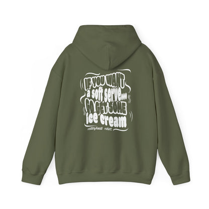 Volleyball Soft Serve (Adult Unisex Hooded Sweatshirt)