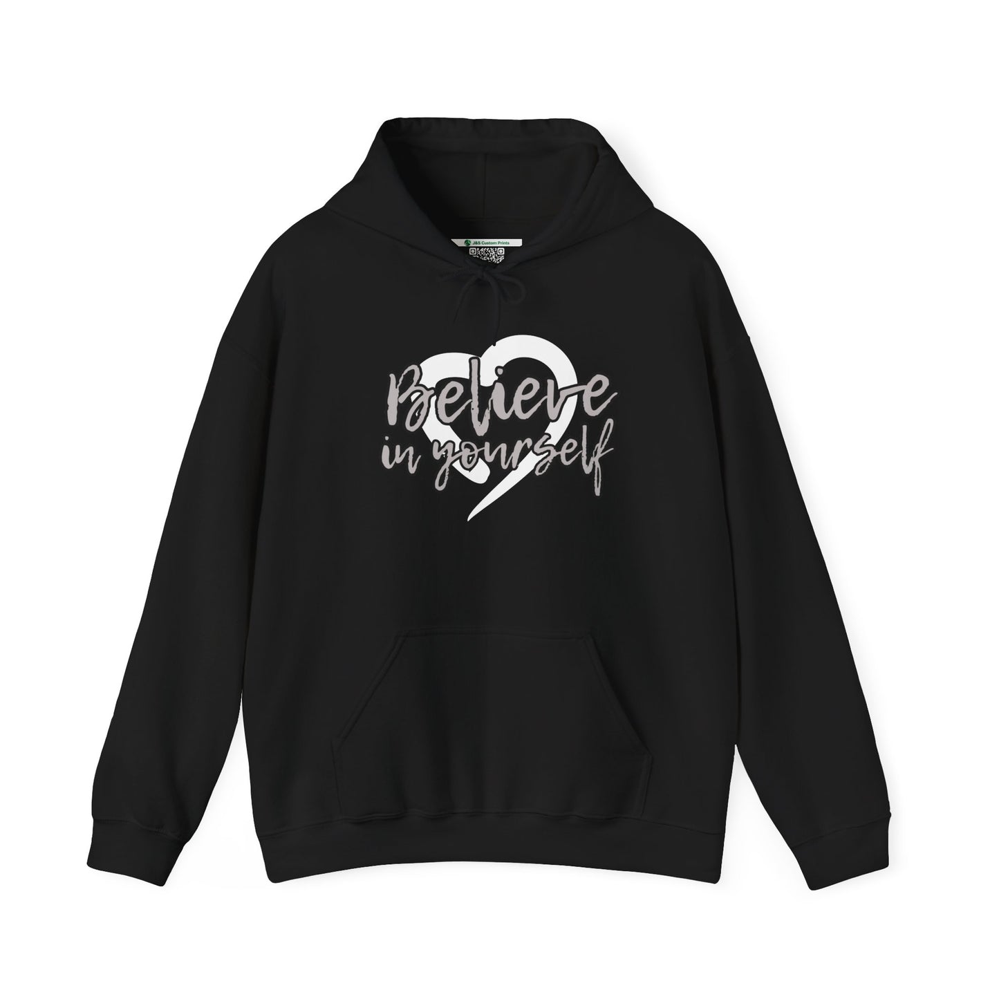 Believe In Yourself -- Gray (Adult Unisex Hooded Sweatshirt)