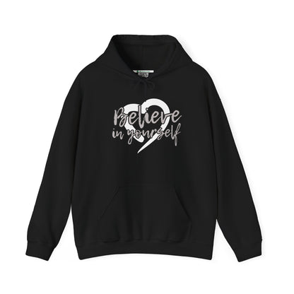Believe In Yourself -- Gray (Adult Unisex Hooded Sweatshirt)