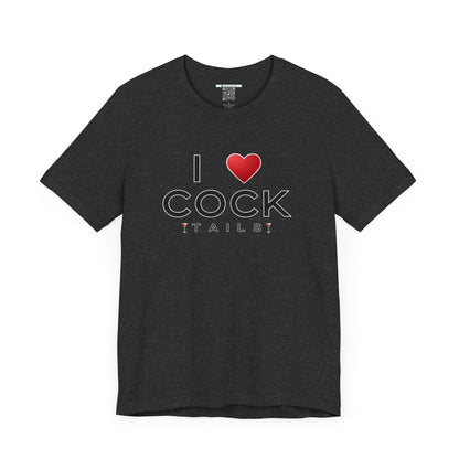 I Love Cocktails -- Simple Font (Adult Unisex Tee)