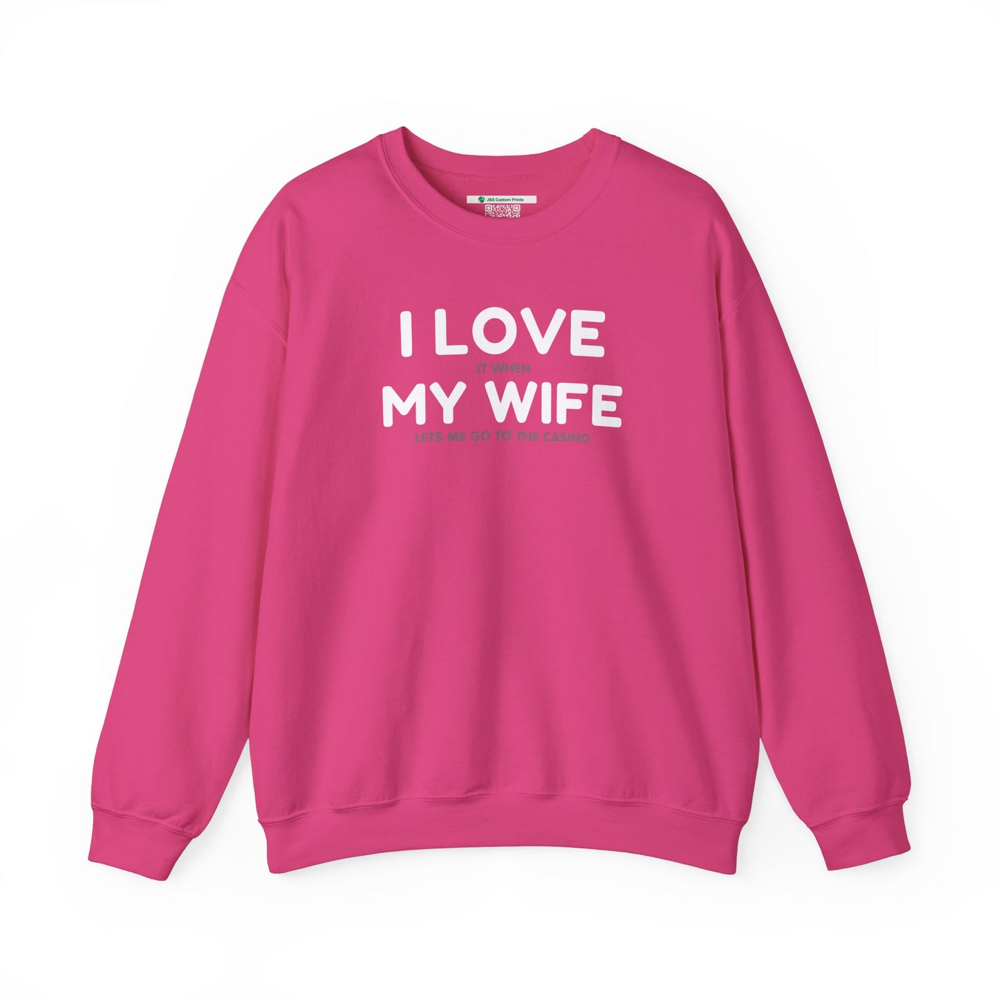 I Love My Wife (Adult Unisex Crewneck Sweatshirt)