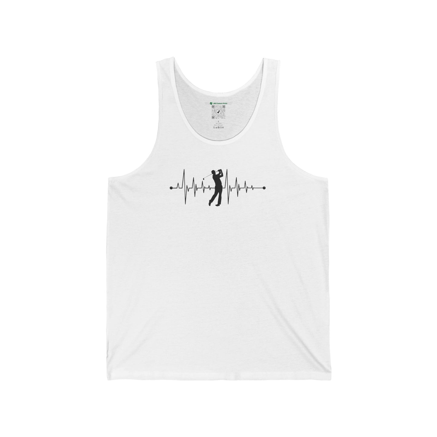 Golf Heartbeat (Adult Unisex Tank Top)