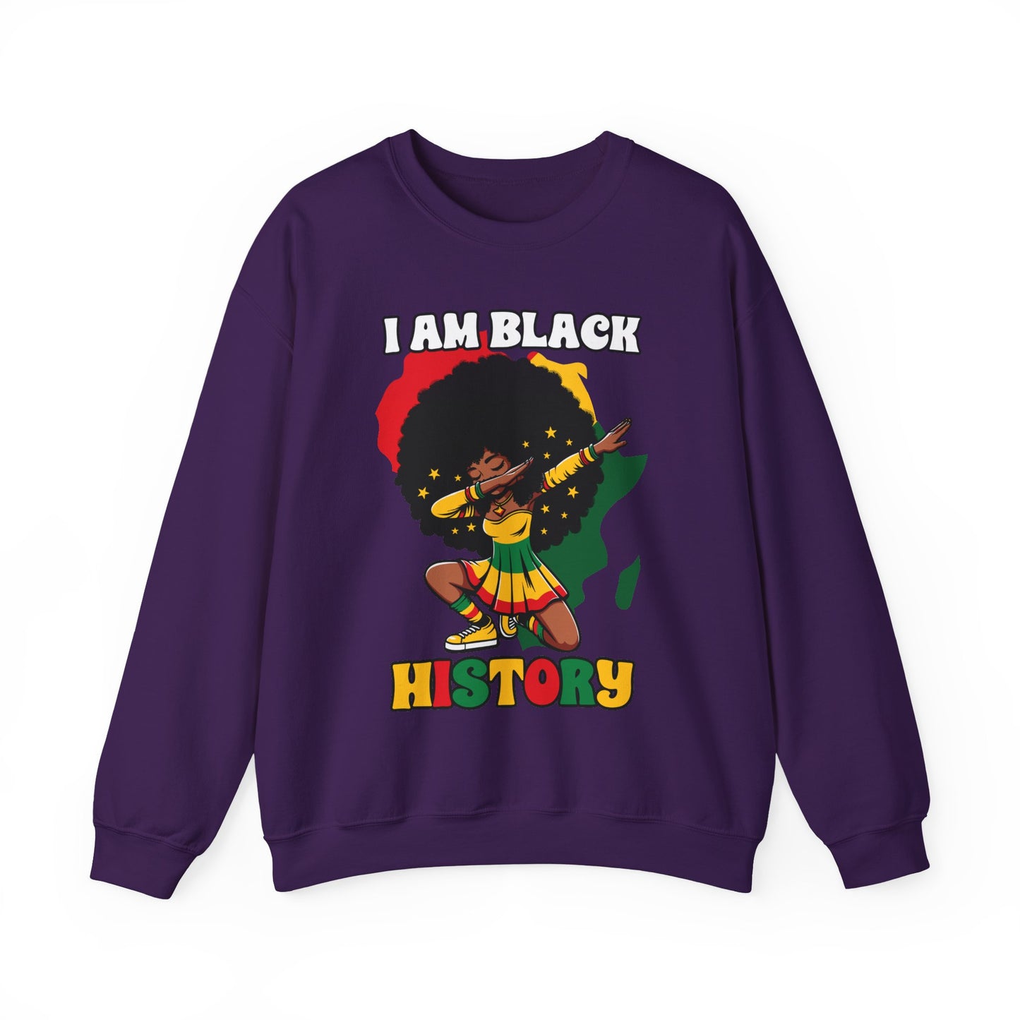 I Am Black History (Adult Unisex Crewneck Sweatshirt)