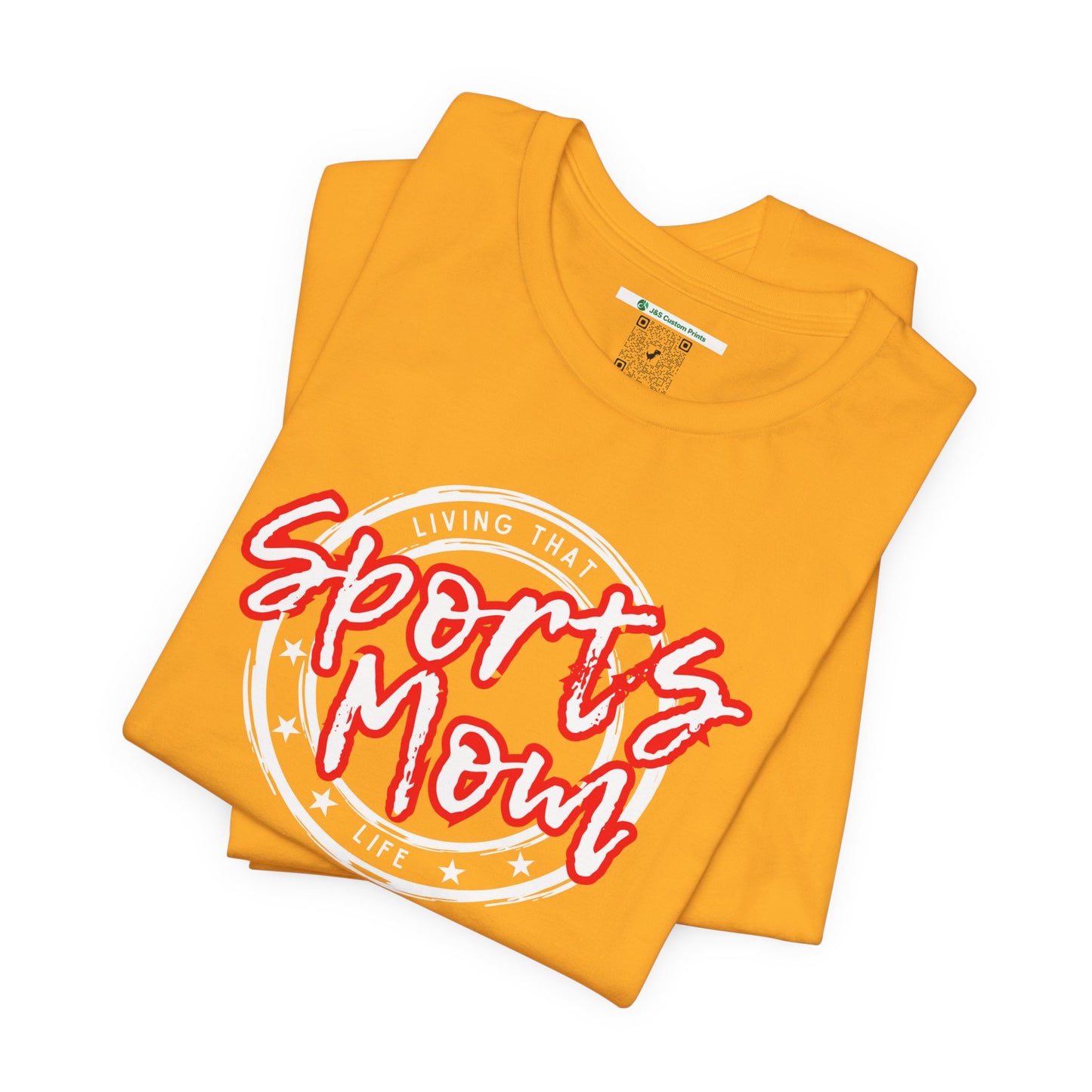 Sports Mom -- Red Font (Adult Unisex Tee)