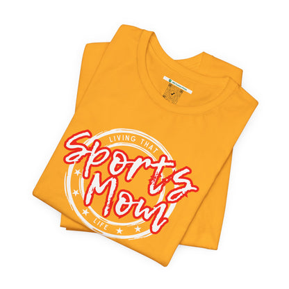 Sports Mom -- Red Font (Adult Unisex Tee)