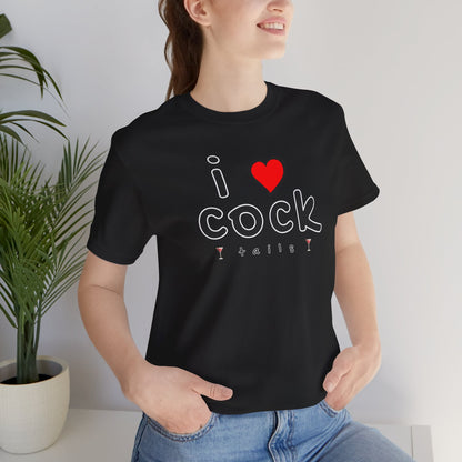 I Love Cocktails -- Playful Font (Adult Unisex Tee)