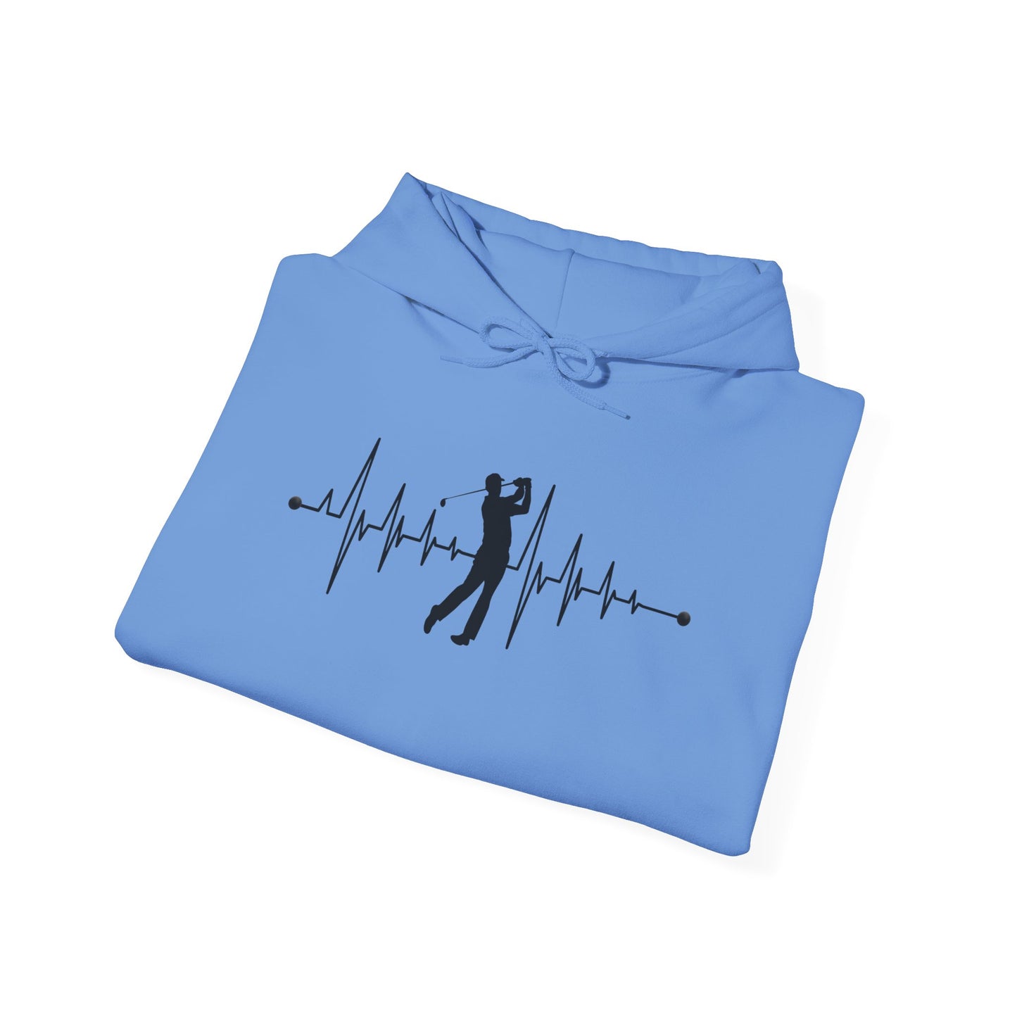 Golf Heartbeat (Adult Unisex Hooded Sweatshirt)