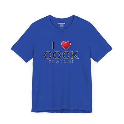I Love Cocktails -- Simple Font (Adult Unisex Tee)