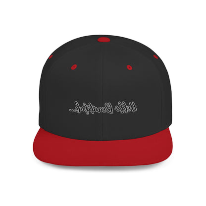 Mirror Message -- Hello Beautiful (Embroidered Flat-Bill, Cotton, Snapback Hat)