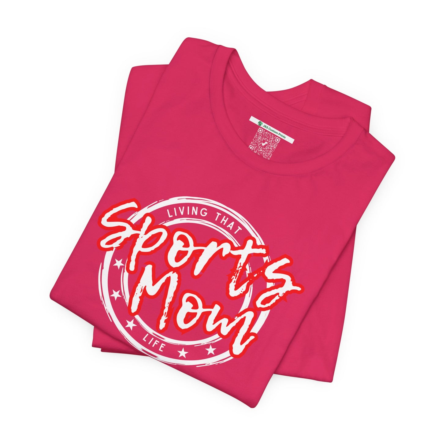 Sports Mom -- Red Font (Adult Unisex Tee)