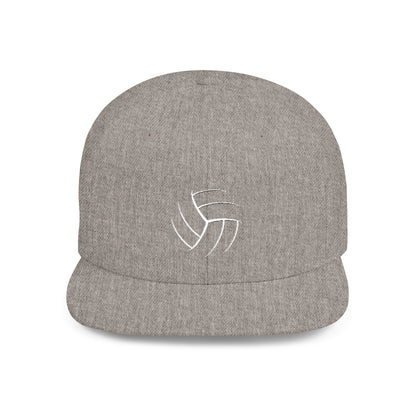 Volleyball (Embroidered Flat-Bill, Cotton, Snapback Hat)