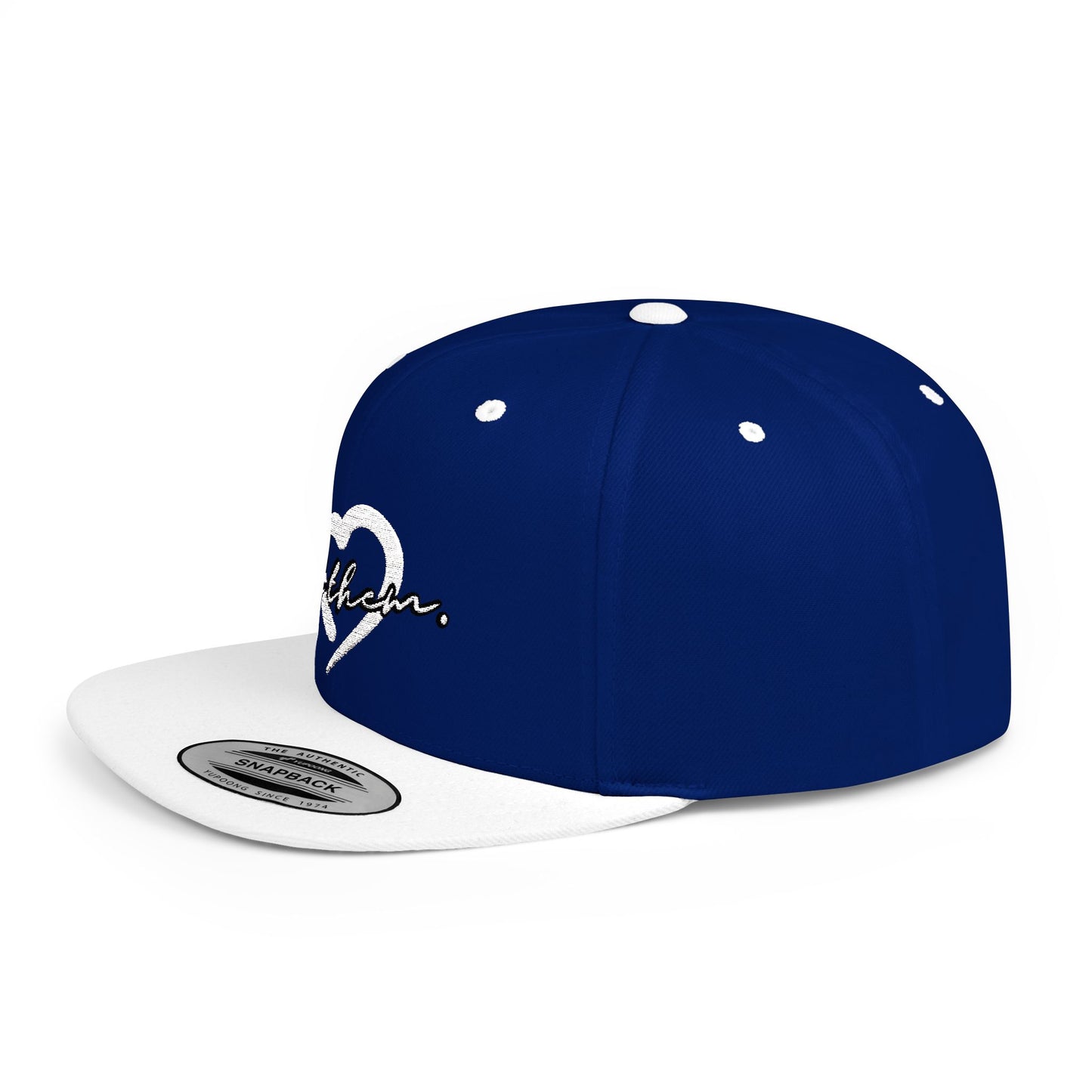 Let Them (Embroidered Snapback Flat-Bill Cotton Hat) - J&S Custom Prints