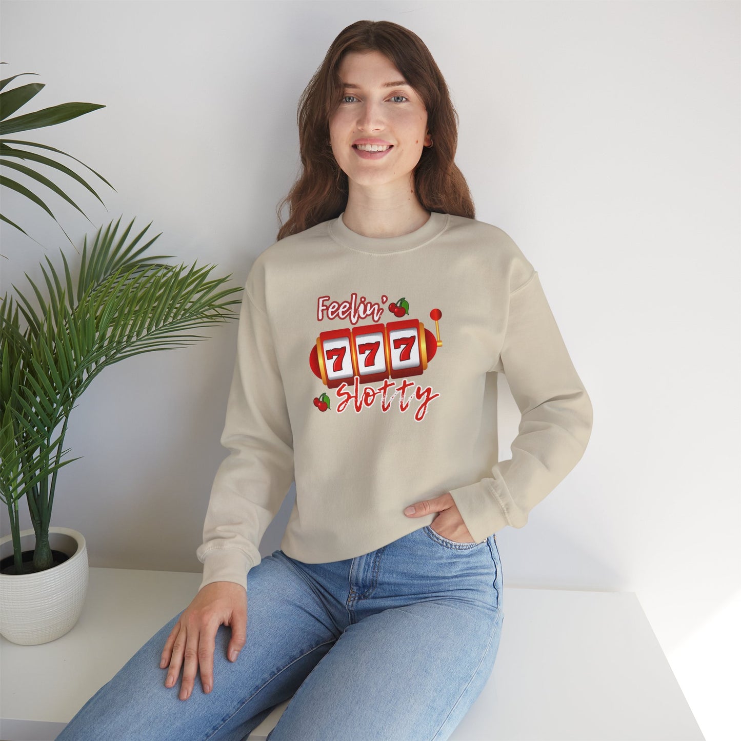 Feelin' Slotty (Adult Unisex Crewneck Sweatshirt)