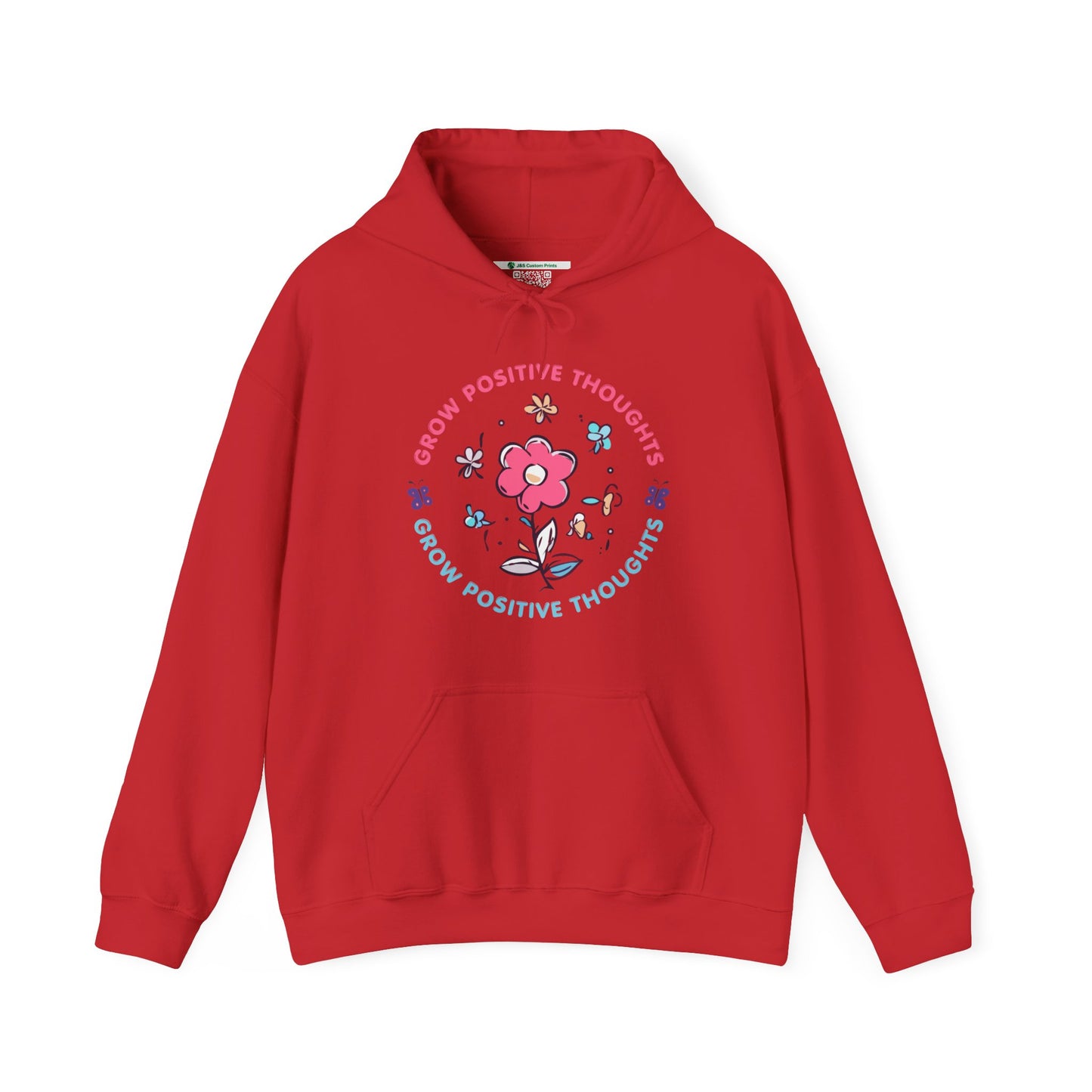 Grow Positive Thoughts (Adult Unisex Hooded Sweatshirt)