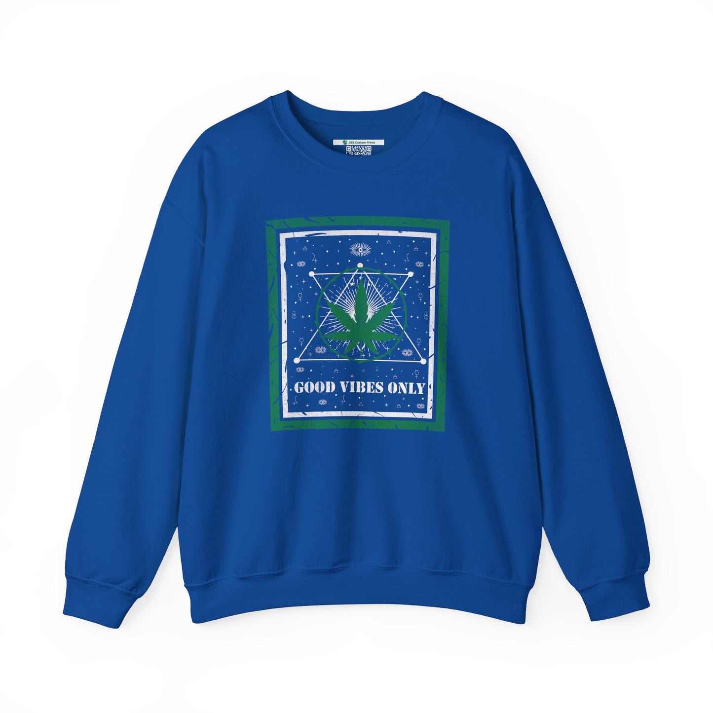 Cannabis -- Good Vibes Only (Adult Unisex Crewneck Sweatshirt)