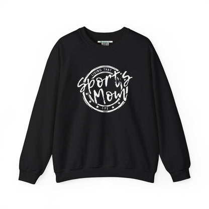Sports Mom -- Black Font (Adult Unisex Crewneck Sweatshirt)