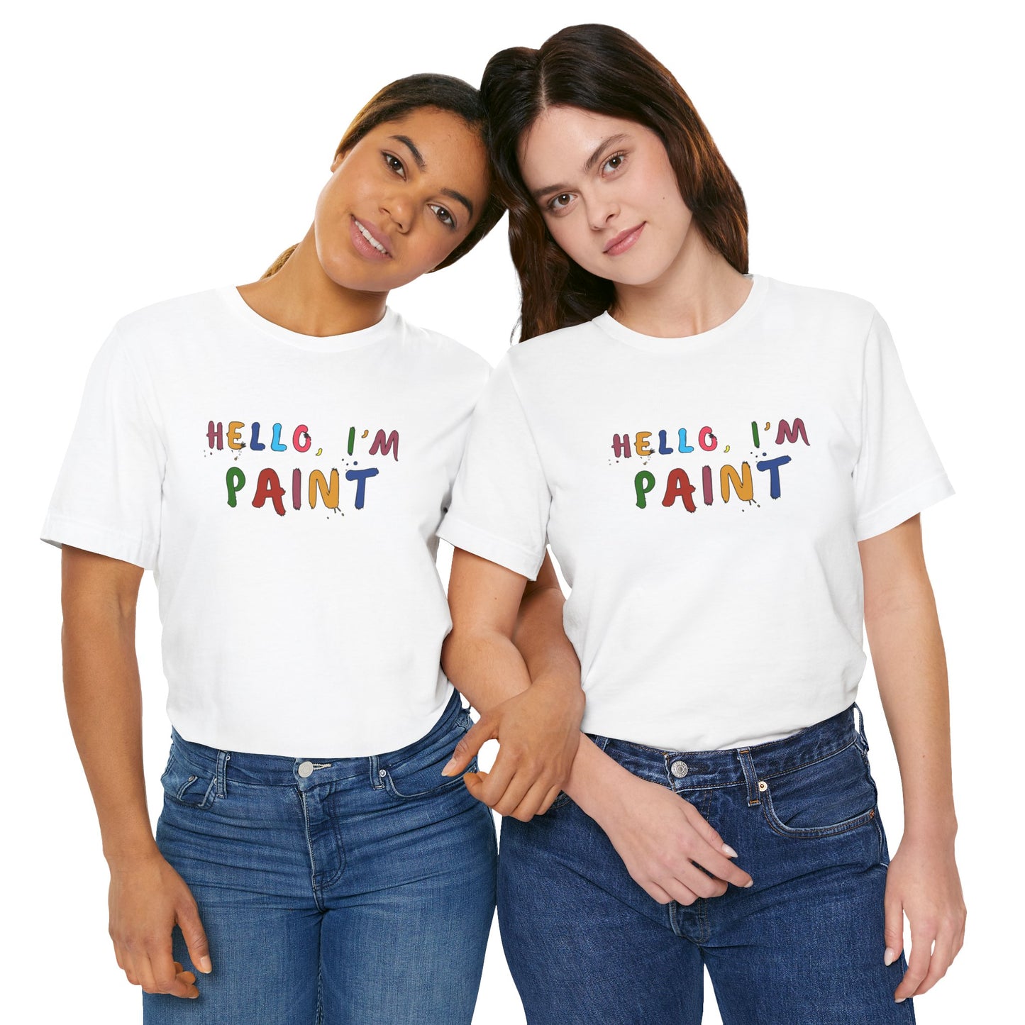 Matching Couple's Set -- Hello, I'm Paint (Adult Unisex Tee)