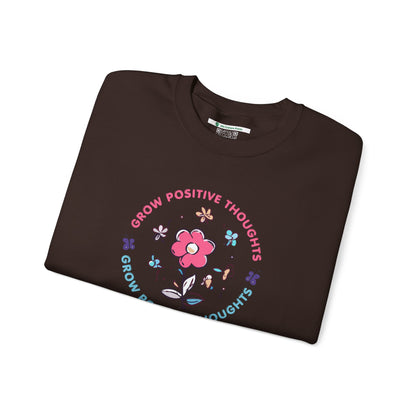 Grow Positive Thoughts Crewneck Sweatshirt - Unisex Heavy Blend