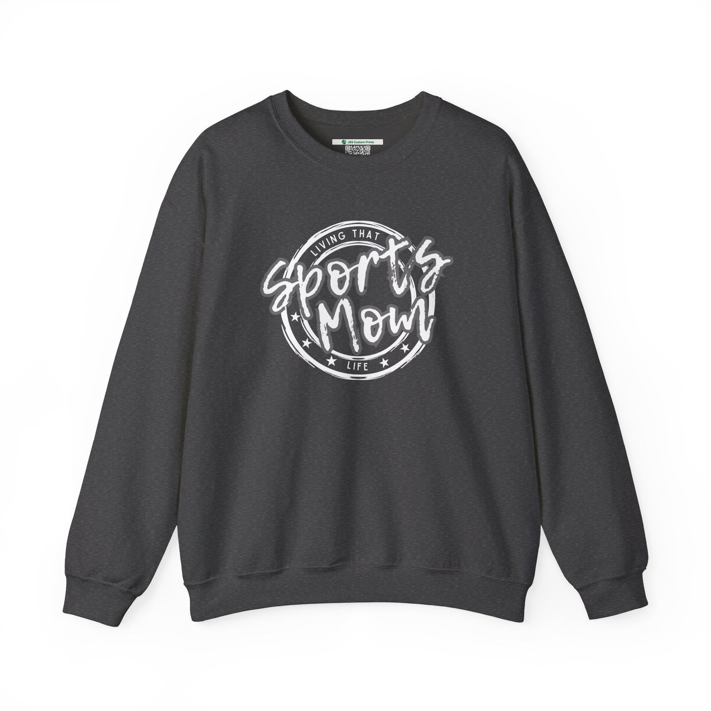 Sports Mom -- Gray Font (Adult Unisex Crewneck Sweatshirt)