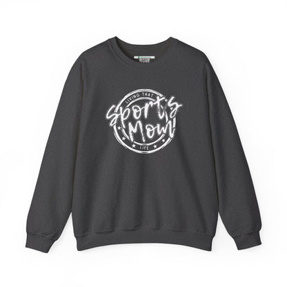 Sports Mom -- Gray Font (Adult Unisex Crewneck Sweatshirt)