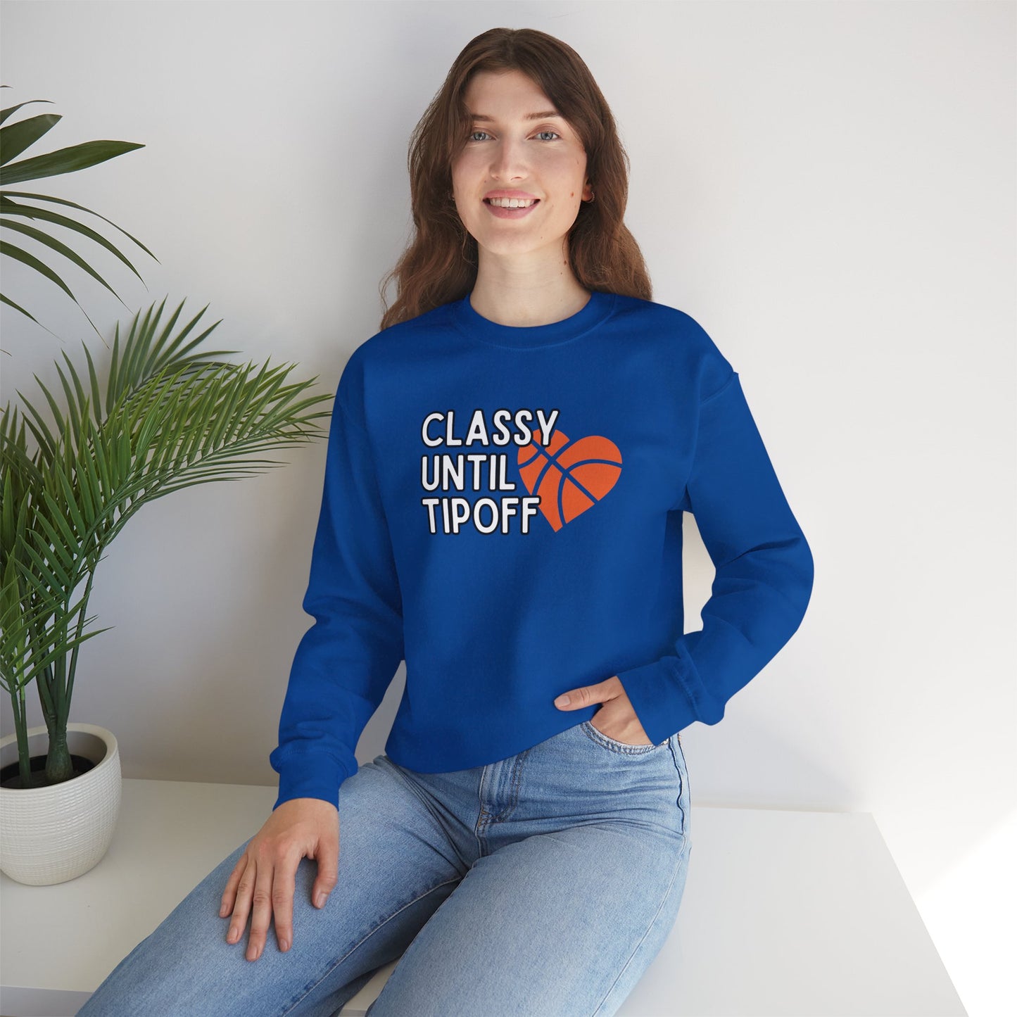 Classy Until Tipoff (Adult Unisex Crewneck Sweatshirt)