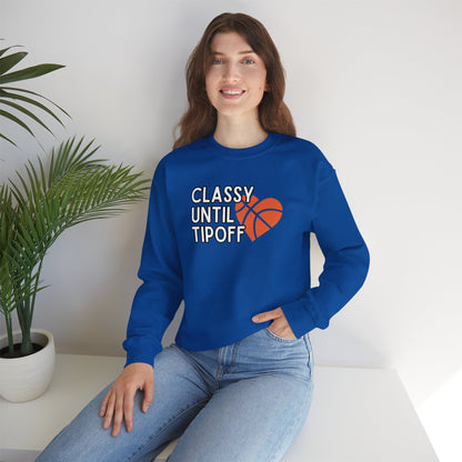 Classy Until Tipoff (Adult Unisex Crewneck Sweatshirt)