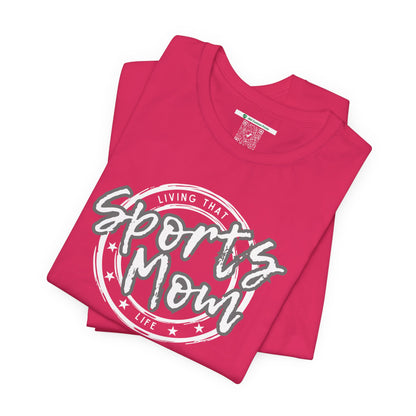 Sports Mom -- Gray Font (Adult Unisex Tee)