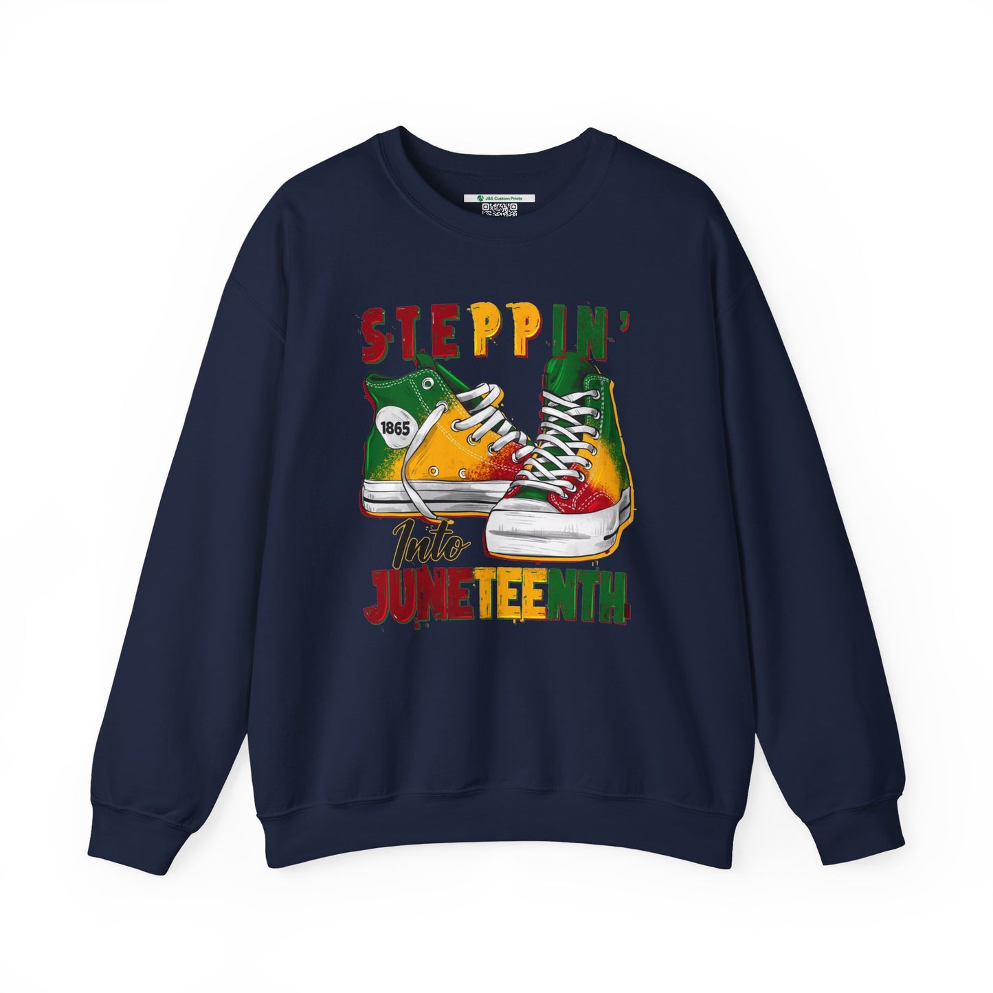 Steppin' Into Juneteenth (Adult Unisex Crewneck Sweatshirt)