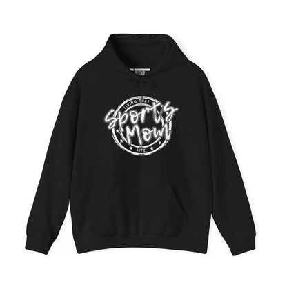 Sports Mom -- Gray Font (Adult Unisex Hooded Sweatshirt)