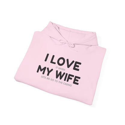 I Love My Wife (Adult Unisex Hooded Sweatshirt)