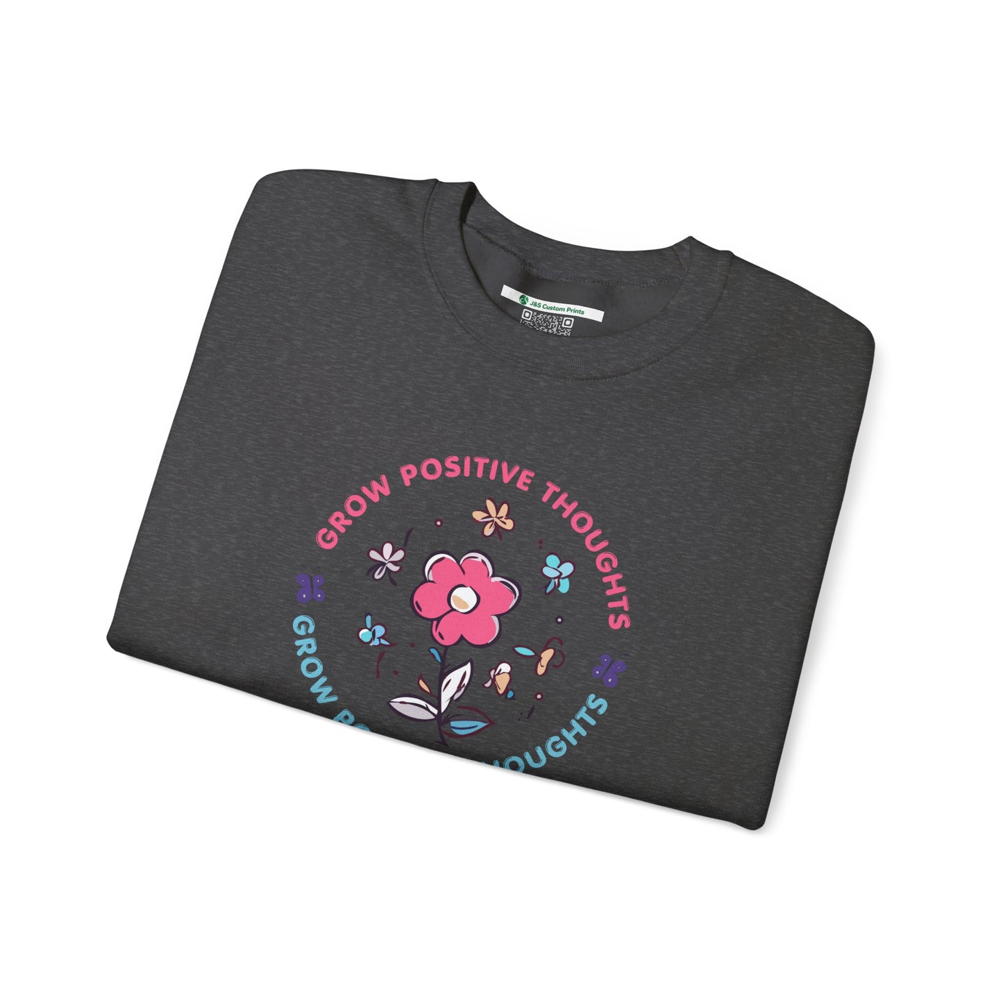 Grow Positive Thoughts Crewneck Sweatshirt - Unisex Heavy Blend