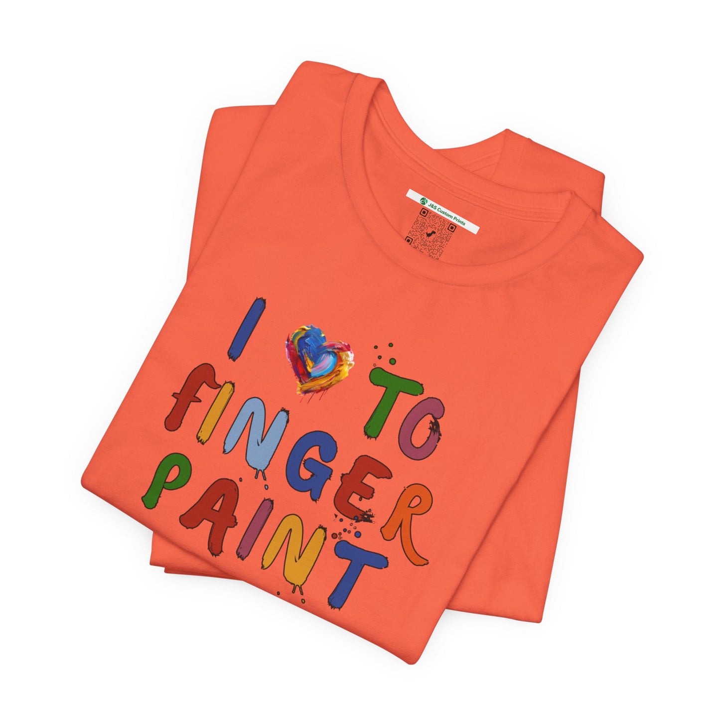 Matching Couple's Set -- I Love to Fingerpaint (Adult Unisex Tee)