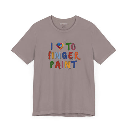 Matching Couple's Set -- I Love to Fingerpaint (Adult Unisex Tee)