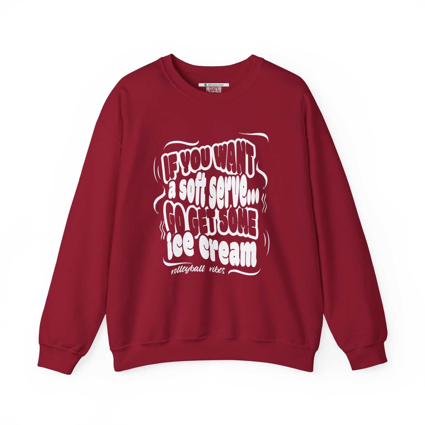 Volleyball Soft Serve (Adult Unisex Crewneck Sweatshirt)