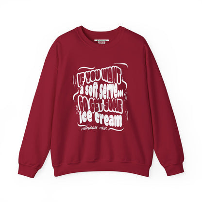 Volleyball Soft Serve (Adult Unisex Crewneck Sweatshirt)