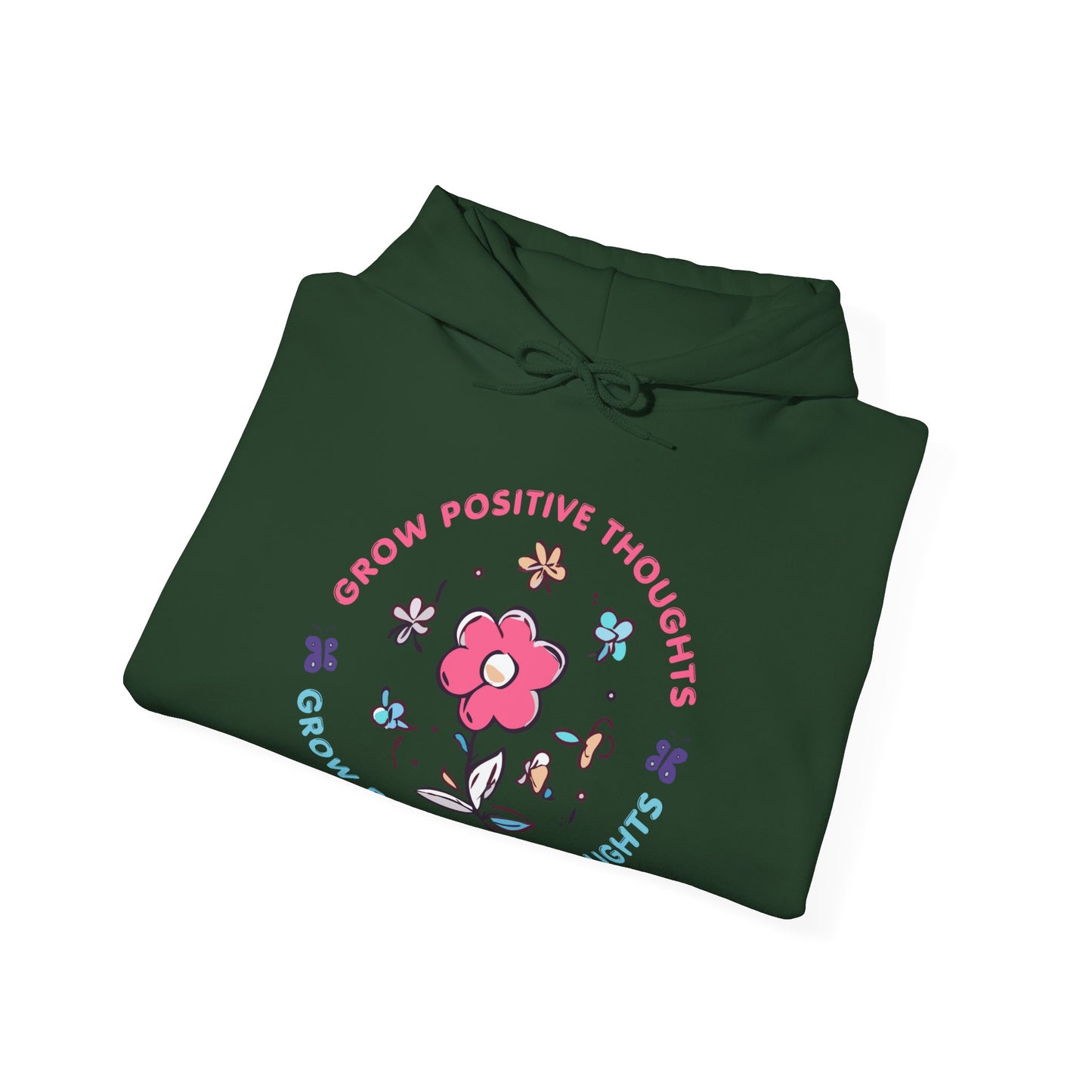 Grow Positive Thoughts (Adult Unisex Hooded Sweatshirt)
