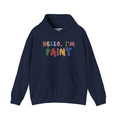 Matching Couple's Set -- Hello, I'm Paint (Adult Unisex Hooded Sweatshirt)